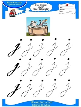 Çocuklar İçin Sesler Çizgi Çalışmaları Çalışma Sayfaları 